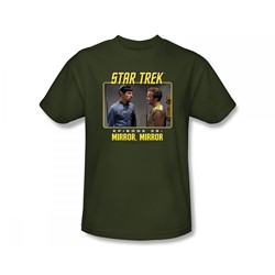 Star Trek - St / Mirror, Mirror Adult T-Shirt In Military Green