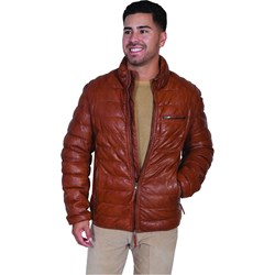 Scully - Mens Ribbed Leather Jacket