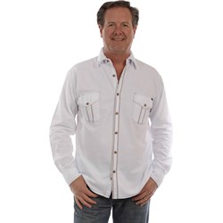 Scully - Mens Long Sleeve Button Front W/Contrast Stitch Shirt