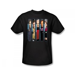 Star Trek - St / The Captains Slim Fit Adult T-Shirt In Black