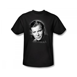 Star Trek: The Original Series - St / Captain Kirk Portrait Slim Fit Adult T-Shirt In Black