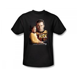 Star Trek: The Original Series - St / Captain Kirk Slim Fit Adult T-Shirt In Black