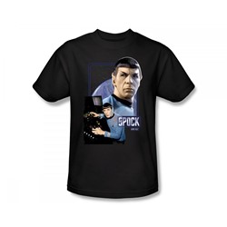 Star Trek: The Original Series - St / Spock Slim Fit Adult T-Shirt In Black
