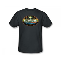 Survivor - Heroes Vs. Villains Slim Fit Adult T-Shirt In Charcoal
