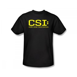 Csi - Csi Logo Slim Fit Adult T-Shirt In Black