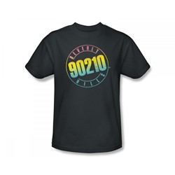 Beverly Hills 90210 - Color Blend Logo Slim Fit Adult T-Shirt In Charcoal