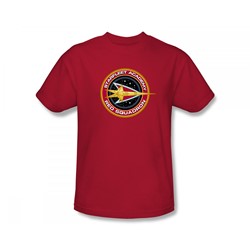 Star Trek - Red Squadron Slim Fit Adult T-Shirt In Red