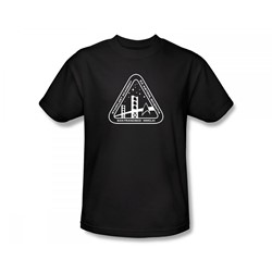 Star Trek - White Academy Logo Slim Fit Adult T-Shirt In Black