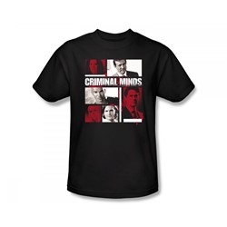 Criminal Minds - Character Boxes Slim Fit Adult T-Shirt In Black