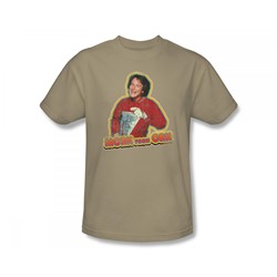 Mork & Mindy - Mork Iron-On Slim Fit Adult T-Shirt In Sand