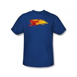 The Flash Fastest Man Alive Adult S/S T-shirt in Royal by DC Comics