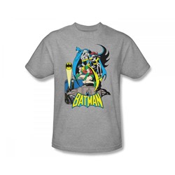 Batman - Heroic Trio Slim Fit Adult T-Shirt In Heather