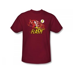 The Flash - The Crimson Comet Slim Fit Adult T-Shirt In Cardinal