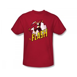 The Flash - The Flash Slim Fit Adult T-Shirt In Red