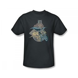 Batgirl - Batgirl Biker Slim Fit Adult T-Shirt In Charcoal