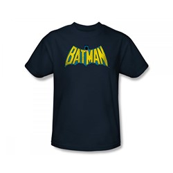 Batman - Classic Batman Logo Slim Fit Adult T-Shirt In Navy