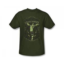 Green Lantern - Fearless Slim Fit Adult T-Shirt In Military Green