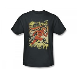 The Flash - Just Passing Through Slim Fit Adult T-Shirt In Charcoal