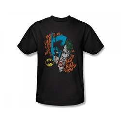 Batman - Broken Visage Slim Fit Adult T-Shirt In Black