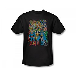 Justice League - Original Universe Slim Fit Adult T-Shirt In Black