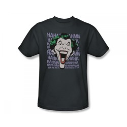 The Joker - Dasterdly Merriment Slim Fit Adult T-Shirt In Charcoal