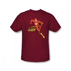 The Flash - Jetstream Slim Fit Adult T-Shirt In Cardinal