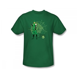 Green Arrow - Arrow Target Slim Fit Adult T-Shirt In Kelly Green