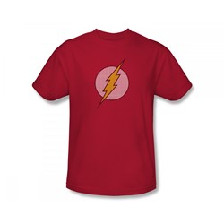 The Flash - Flash Little Logos Slim Fit Adult T-Shirt In Red
