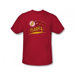 The Flash - Like Lightning Slim Fit Adult T-Shirt In Red