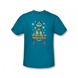 Wonder Woman - A Wonder Slim Fit Adult T-Shirt In Turquoise