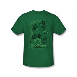 Green Lantern - Pencil Energy Slim Fit Adult T-Shirt In Kelly Green