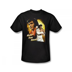 Elvis - Aloha Slim Fit Adult T-Shirt In Black