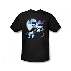 Elvis - Hillbilly Cat Adult T-Shirt In Black