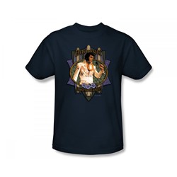 Elvis - Aloha From Hawaii Slim Fit Adult T-Shirt In Navy