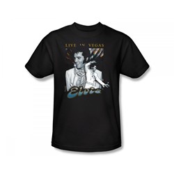 Elvis - Live In Vegas Slim Fit Adult T-Shirt In Black