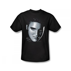 Elvis - Big Face Slim Fit Adult T-Shirt In Black
