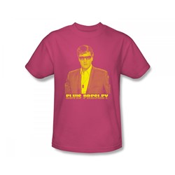 Elvis - Yellow Elvis Adult T-Shirt In Hot Pink
