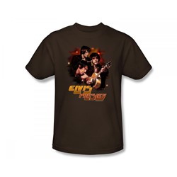 Elvis - Hyped Adult T-Shirt In Coffee