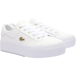 Lacoste - Womens Ziane Platform Logo Leather Sneakers