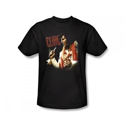 Elvis - Soulful Slim Fit Adult T-Shirt In Black