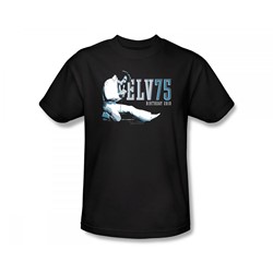 Elvis - Elv 75 Logo Adult T-Shirt In Black