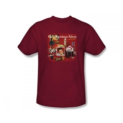 Elvis - Christmas Album Adult T-Shirt In Cardinal