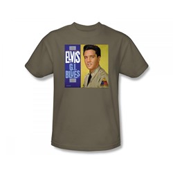 Elvis - G.I. Blues Album Adult T-Shirt In Safari Green