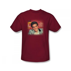 Elvis - Jailhouse Rock 45 Adult T-Shirt In Cardinal