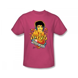 Elvis - Burning Love Adult T-Shirt In Hot Pink