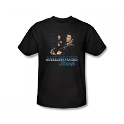 Elvis - Jailhouse Rock Adult T-Shirt In Black