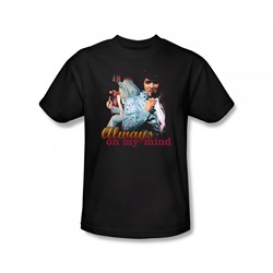 Elvis - Always On My Mind Adult T-Shirt In Black