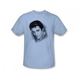 Elvis - Dreamy Slim Fit Adult T-Shirt In Light Blue