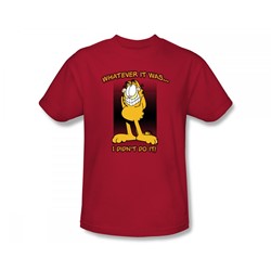 Garfield - I Didn't Do It Slim Fit Adult T-Shirt In Red