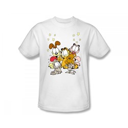 Garfield - Friends Are Best Slim Fit Adult T-Shirt In White